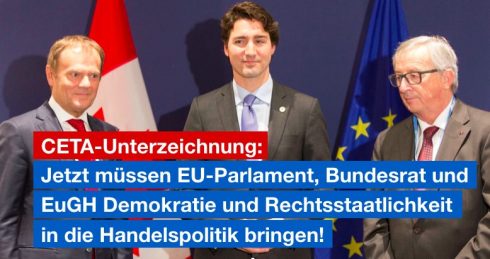 CETA-Unterzeichnung: Noch große Hürden im EU-Parlament und nationalen Parlamenten